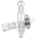 Ampoules de phares, 2x H1 6500K Ultra White 50W Kit d'ampoules de phares à led pour feux de croisement