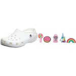 Crocs Classic U, Sabots Mixte Adulte, Blanc (White), 42/43 EU Shoe Charm 5-Pack | Personalize with Jibbitz for, Breloques de Chaussure Mixte Adulte, Everything Nice, Taille Unique