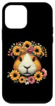 Coque pour iPhone 12 mini Couronne de fleurs pour cochon d'Inde