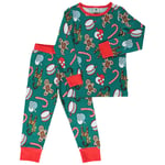 Småfolk Julpyjamas Petroleum Green | Grön | 1-2 years