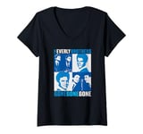 Womens The Everly Brothers Blue and White Gone Gone Gone Photos V-Neck T-Shirt