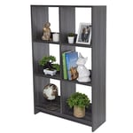 Iris Ohyama, Meuble de rangement ouvert, Bibliothèque, Étagère de 6 casiers, Grande capacité, horizontale & verticale, Bureau, Chambre, Salon - Wood Open Shelf WOS-6 - Chêne Gris