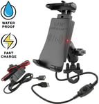 RAM Mount Quick-Grip Waterproof Wireless Charging Handlebar Mount