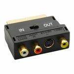 Scart S Video SVHS Phono RGB RCA Phono Audio Video Switchable Adapter Converter