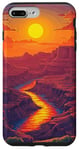 Coque pour iPhone 7 Plus/8 Plus Grand Canyon At Dawn Vintage Paysage graphique