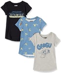 Amazon Essentials Disney | Marvel | Star Wars | Princess T-Shirts Tunique à Manches Courtes Fille, Lot de 3, Lot de 3 Figurines Star Wars Grogu et Ses Amis, 4 ans