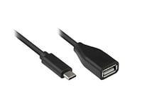 Good Connections Câble Adaptateur USB C vers USB 2.0 A Femelle OTG pour Smartphone, Tablette – Compatible avec Samsung, Huawei, iPad Air 2020, MacBook Pro, etc. – env. 10 cm