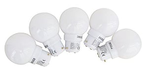 Tibelec 361910 Ampoule de Rechange B22 LED Blanc pour Guirlande Plastique Lot de 5