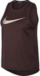 Nike W NK Miler Tank HBR1 Réservoir Femme, el Dorado/Reflective Silv, FR : S (Taille Fabricant : S)