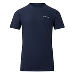 Berghaus Men's 24/7 Short Sleeve Crew Tech Baselayer T-Shirt, Dusk, XXL