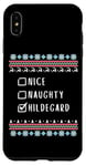 iPhone XS Max Nice, Naughty, Hildegard Christmas Ugly Sweater Style Case