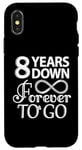 iPhone X/XS 8 Years Down Forever To Go - 8th Wedding Anniversary Day Case