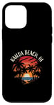 Coque pour iPhone 12 mini Kailua Beach Rétro Vintage Sunset Design vieilli