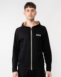 Boss Orange Authentic Mens Hooded Loungewear Track Jacket - Black - Size Large