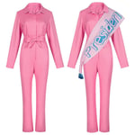 2023 Film Live-action Barbie Jumpsuit Barbie Rosa Playsuit Cosplay Halloween Kostym Barbie Kläder M