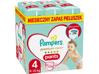 Pampers Bleier Bukser Premium Care 4, 9-15 Kg, 114 Stk.