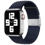 Flätad Solo Loop För Apple Watch ultraband 49mm 45mm-40-41mm-44mm Nylon Elastiskt armband iWatch series 9 8 se 6 7 5 4 3 band Charcoal 15 49mm 45mm 44mm 42mm