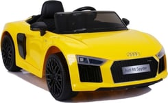 Lean Cars Audi R8 Spyder Yellow - Elektrisk Ride On Car Lakkert