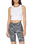 Urban Classics Women's Ladies High Waist Camo Tech Cycle Shorts Yoga, Grey, XL Slim