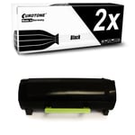 2x Cartridge XXL for Lexmark MS-610-dte MS-610-dtn MS-610-de MS-610-dn MS-510-dn