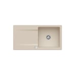 Villeroy&boch - Evier villeroy et boch Siluet 60 Almond CeramicPlus avec vidage manuel - Beige amande CeramicPlus