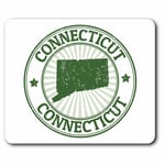 Computer Mouse Mat - Green Connecticut Map USA America Office Gift #9289