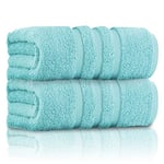 GC GAVENO CAVAILIA Serviettes de Bain | 550 g/m² Extra Large | Lavables et absorbantes | Drap de Bain en Coton égyptien, Aqua