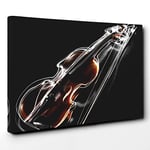 Big Box Art Violin Instrument Canvas Wall Art Print Ready to Hang Picture, 30 x 20 Inch (76 x 50 cm), Multi-Coloured