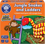 Orchard Toys Jungle Snakes and Ladders Mini Game, Small and Compact, Travel Gam