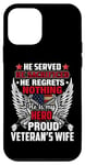 Coque pour iPhone 12 mini He Is My Hero Proud Veteran's Wife American Flag Patriotic