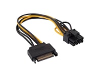 Akyga Strömkabel Akyga Ak-Ca-80 Pci-E 6+2Pin (M) / Sata (M) 15Cm Strömkabeladapter