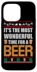 Coque pour iPhone 14 Pro Max It's The Most Wonderful Time For A Beer Funny Ugly Christmas