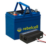 Rebelcell 12V70 AV Li-ion Med Laddare 12.6V10A