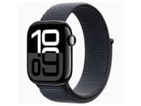 Apple Watch Series 10 42Mm Jet Black Aluminium Case With Ink Sport Loop Gps+ Cellular Mwx83qc/A