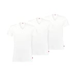 LEVIS Men's T-Shirt, White, S (Pack of 3)