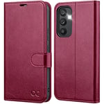 OCASE Coque Samsung Galaxy A54 5G, Antichoc TPU Housse Samsung A54 5G Cuir PU Portefeuille Etui [RFID Blocage] [Fentes pour Cartes] [Fermoir Magnétique] Coque pour Galaxy A54 5G (6,4") - Rouge Pourpre