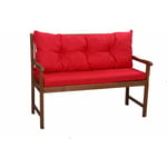 Coussin pour banc extérieur 160 x 60 x 50cm, coussins balancelle 3-2 places, coussin pour banc de jardin Rouge