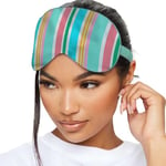 SMUG Satin Sleep Mask & Eye Mask | Deep Dream Sleep Masks for Women & Men | Soft Sleeping Eye Mask to Nourish Skin, & Reduce Dark Circles | Eye Sleep Mask to Block Out Light | Bold Spring Stripe