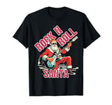 Christmas Rock N Roll Santa Playing Guitar T-Shirt