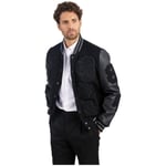 Blouson Redskins  Blouson homme en cuir Harvard Hatch  Ref 58037 Noir