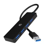 HUB USB, Station d'accueil USB, Station d'accueil Adaptateur USB 3.0, hub de données Portable Ultra Fin, HUB USB 4 en 1 avec 4 * USB 3.0 Compatible avec Les systèmes Windows, macOS, Linux, Chrome OS