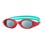 Zoggs Children's Panorama Junior Swimming Goggles with UV Protection, Wide Vision and Anti-Fog (6-14 Years),Red/Green/Tint Smoke