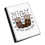 I Am Otterly In Love With You Passport Holder Cover Case Valentines Girlfriend