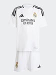 adidas Real Madrid Mini Kit 24/25 Home Full Kit -white, White, Size 4-5 Years