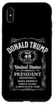 iPhone XS Max Whiskey Label Trump 2024 Vote 47 Donald Trump 47th President Case