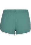 Urban Classics Women's Ladies Organic Interlock Retro Hotpants Shorts, paleleaf/White, 4XL