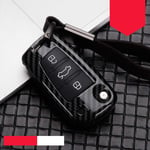 BTOEFE Zinc Alloy Car Key Cover Protector Case,For Audi A1 A3 A4 8P 8L 8V S3 RS3 Q3 Q7 C5 C6 S3 TT Auto Key Protect Holder Shell Ring-A-black white