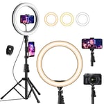 UPhitnis 12" Ring Light,Anneau Lumineux,LED Lumière Anneau,Réglable pour Maquillage/Téléphone/Caméra Vidéo/Camera Vlog/Selfie