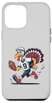 Coque pour iPhone 15 Plus Action de grâces Turquie Jouant au Football Touchdown Hommes Garçons