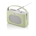 Swan SRA43010GN Retro DAB Bluetooth Radio, LCD Display with Blue Backlight, 20 Pre Set Stations, Green